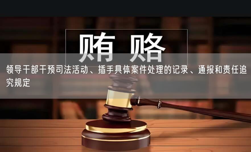 领导干部干预司法活动、插手具体案件处理的记录、通报和责任追究规定(图1)