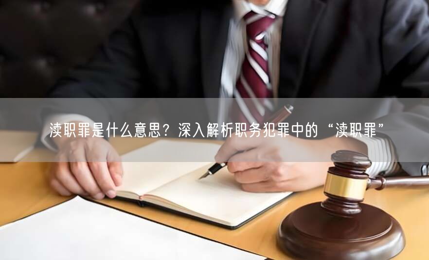 渎职罪是什么意思？深入解析职务犯罪中的“渎职罪”(图1)