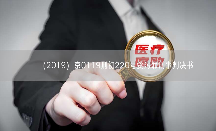 （2019）京0119刑初220号贪污罪刑事判决书