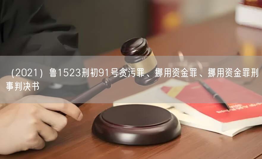 （2021）鲁1523刑初91号贪污罪、挪用资金罪