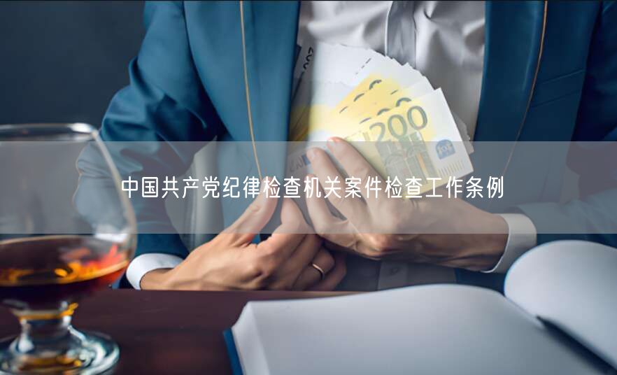 中国共产党纪律检查机关案件检查工作条例(图1)